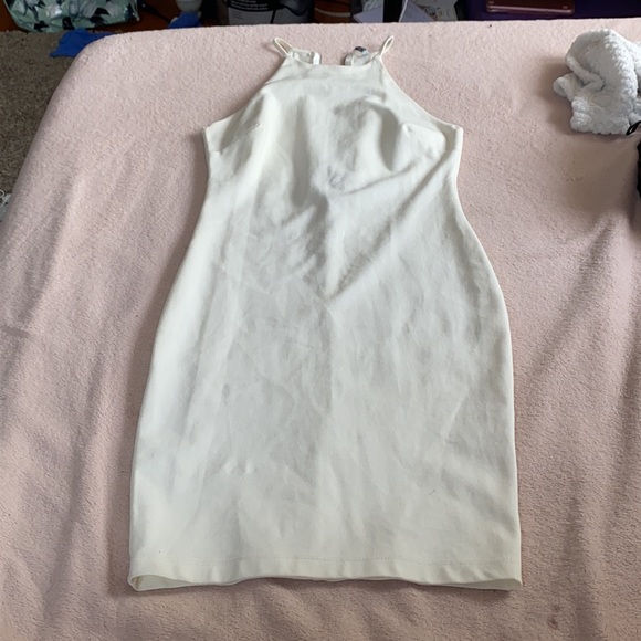 White High Neck Dress - M - Picture 2 of 6
